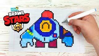 НАНИ из игры BRAWL STARS РИСУНКИ ПО КЛЕТОЧКАМ - PIXEL ART