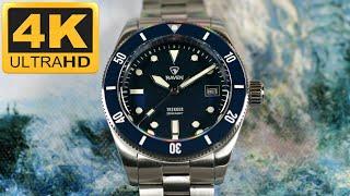 Raven – Trekker 'Vintage Blue' Review, Retro Modern Big-Crown Diver in the Perfect Shade of Blue?