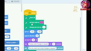 square or triangle amazing scratch project//scratch programming //learn IT9m