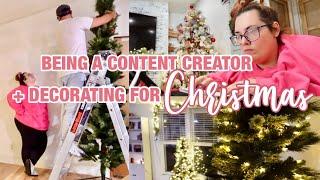 DAY IN THE LIFE OF A CONTENT CREATOR &  DOING SOME MORE CHRISTMAS DECORATING AROUND THE DOUBLE WIDE