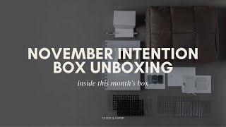 November Intention Box Unboxing | Cozy Planning Essentials by Cloth & Paper