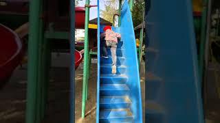 Nityansh enjoying sliding in park