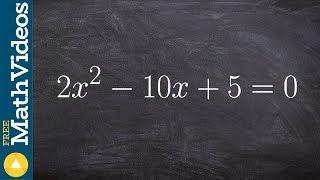 Finding the solutions by completing the square by factoring out a number