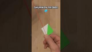 HOW TO MAKE FRISBEE SHURIKEN ORIGAMI NINJA STAR RUBBER TOY | PAPER NINJA WEAPON STAR FLYING FAR