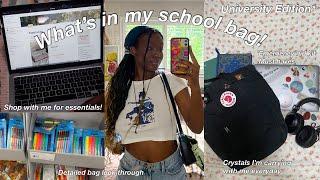 What's In My School Bag 2022 | Shop with me for essentials, emergency girl kit, crystals, and more!!