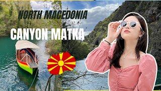 North Macedonia. A scenic drive through Albanian villages to Matka Canyon. Boat ride to the caves.