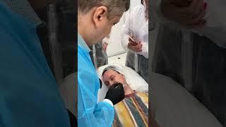 Коррекция ботулотоксином мимических морщин возле глаз.