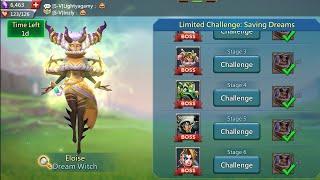 Limited Challenge: Saving Dreams Stage 6 Challenge - Lords Mobile | Eloise Dream Witch Challenge