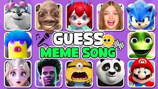 GUESS MEME & WHO'S SINGING| Sonic the Hedgehog, Gegagedigegago, Tenge Tenge, Salish Matter, Mario