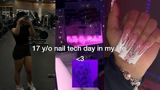 day in my life as a nail tech in highschool