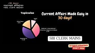 Crack SBI Clerk: Current Affairs Made Easy in 30 days!