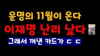 운명의 11월/ 이재명 자다가도 벌떡/그래서 이런 짓을/누리pd-tv