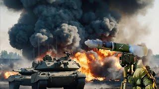 The thick shell of the US M1A2 Abrams tank was easily destroyed by Russian ATGM missiles