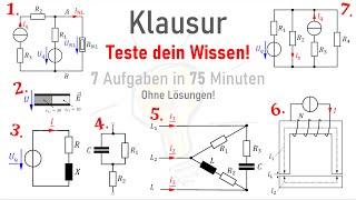 Elektrotechnik Probeklausur (Teste dein Wissen!)