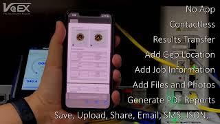 VeEX NoApp® Wireless Test Results Transfer via NFC