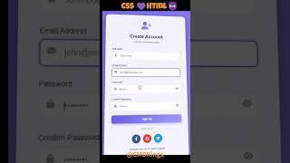 Sing-up Page in CSS , Power of CSS