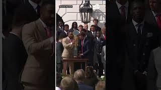 OOPS! JD Vance fumbles championship trophy at White House while hosting Ohio State University