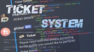 Full Ticket System w/ Transcript - Discord Bot Developing Series