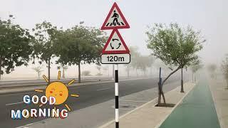 Foggy morning walk… winter is coming #uae #foggy