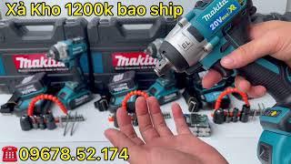 Xả Lỗ Máy Khoan Pin Siết Bulong Makita Hàng Loại 1 Pin Tốt Không Chổi Than Giá Ưu Đãi Chỉ Còn 1200k