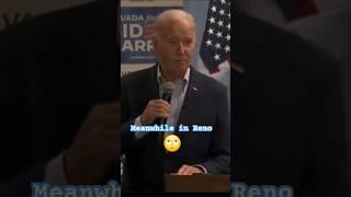 In Reno yesterday Biden starts story time, then this happens...