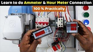 How to add Ammeter and Hour Meter in DOL Starter | Ammeter wiring with CT @TheElectricalGuy