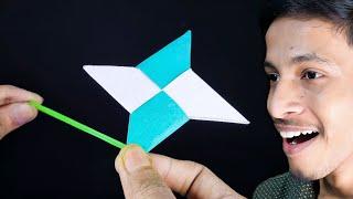 How To Make Shuriken Ninja Star - Without Glue