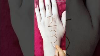 123 Number se Aasan Mehndi Tricks | Easy Mehndi Tricks #mehndi #shorts #youtubeshorts #viralvideo