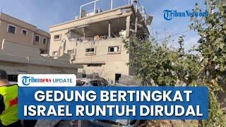 Penampakan Kehancuran Israel Diserang Hizbullah saat Gelap Gulita, Gedung Bertingkat Hancur