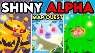 SHINY ALPHA MAP QUEST + MORE in Pokemon Legends: Arceus