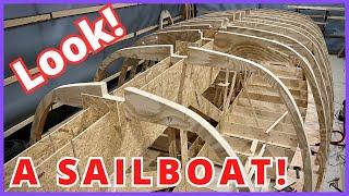 Stem goes in!   - ️ Building 50ft Sailboat - ep79 Project SeaCamel