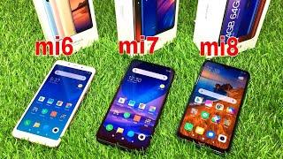 Redmi 6 vs Redmi 7 vs Redmi 8 Unboxing and Compare in Hindi