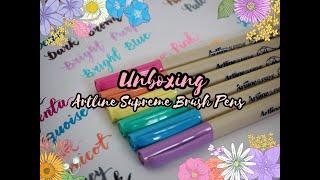 UNBOXING the NEWLY LAUNCHED (36 colours) Artline Supreme Brush Pens + Calligraphy Lettering 