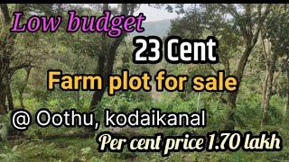 Low budget 23 cent farm plot for sale in oothu, kodaikanal