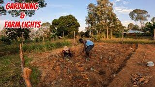 INSTALLING FARM LIGHTS & GARDENING ️ (Farm Transformation ).