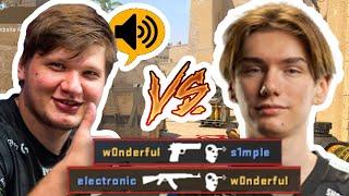 s1mple electronic vs w0nderful jL- What a FACEIT match with Voice Comms CS2 POV