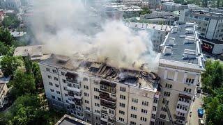 #72. Горит кровля 7 этажного дома. Пожар №3 / The roof of a 7-storey building is on fire. Fire No. 3