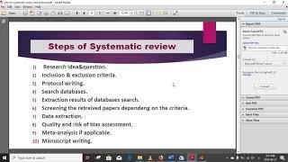 Steps of any Systematic review & General scheme of step 2