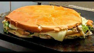 Giant hamburger: Brazilian street food