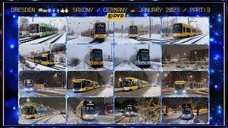 Dresden trams, buses and winter impressions / Part: 3 / January 2023 /Bus, Straßenbahn u. Winter T.3