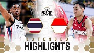 Thailand  v Indonesia  | Extended Highlights | FIBA Asia Cup 2025 Qualifiers