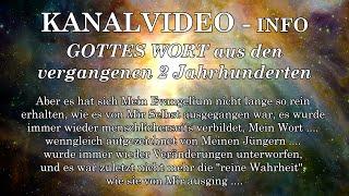 KANALVIDEO - INFO - GOTTES WORT aus den vergangenen 2 Jahrhunderten