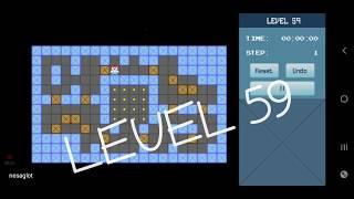 Classic Sokoban Level 59 | without UNDO | Solution 1 - 90