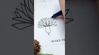 Drawing the cornflower the best way I could  #flowerart