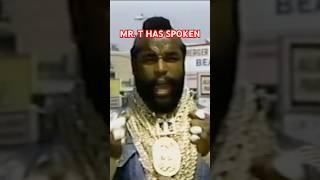 Mr. T has spoken. TY doctor ️