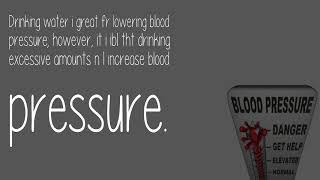 Does Drinking Water Lower Blood Pressure?