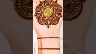 Beautiful mehndi design trick using coin 🪙 | #shorts #mehndi #video #viral #trending