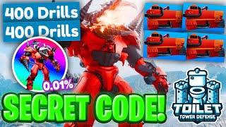 Toilet Tower Defense DRILL CRATE CODES!!!