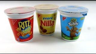 MINI COOKIE CUPS UNWRAPPING RITZ BITS Mini Nilla Wafers Teddy Grahms