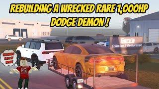 Greenville, Wisc Roblox l Realistic 1,000 HP Dodge Demon Crash Rebuild Voice Roleplay